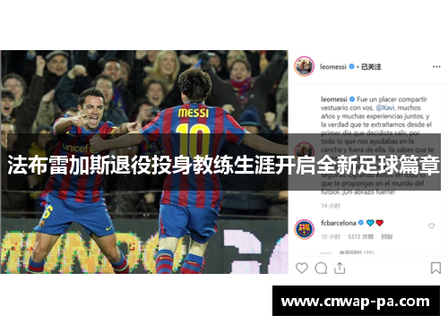 法布雷加斯退役投身教练生涯开启全新足球篇章